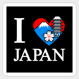 I Love Japan Travel Asian Vacation Slogan Souvenir Sticker